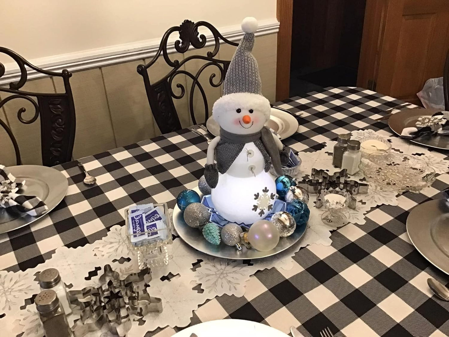 Waterproof Plaid Tablecloth Fabric - Square 58x58 Inch Classic Gingham Checker Table Cloth for Indoor/Outdoor Use - Buffalo Table Cover for Picnics, BBQs, and Parties