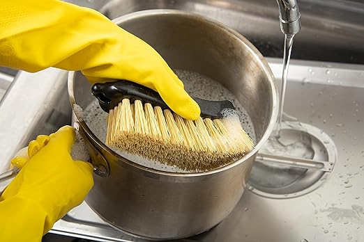 SPARTA 36501500 Plastic Hand Scrub Brush, Scrub Brush, Utility Brush With Break Resistant For Kitchen, Restaurant, Home , 6 Inches, Black, (Pack of 12)
