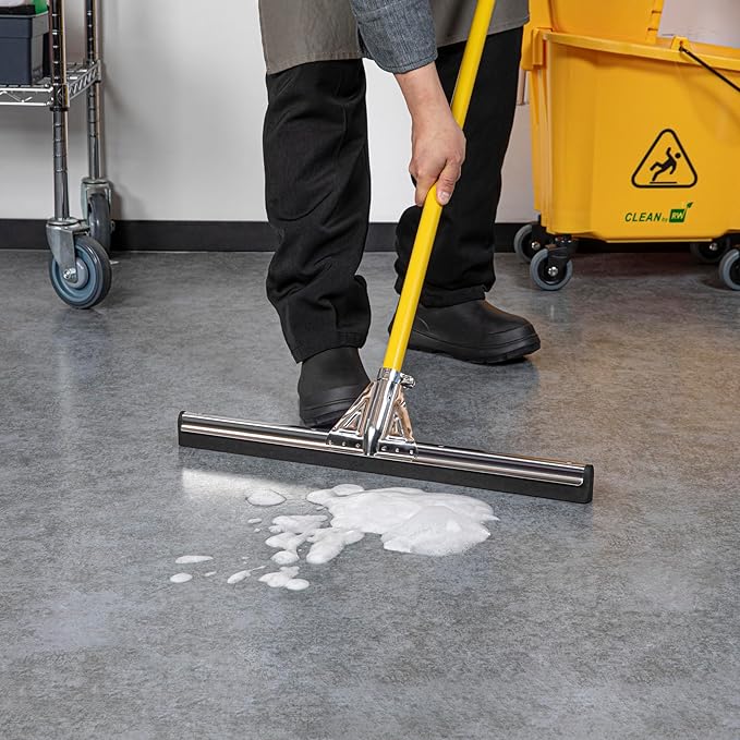 Restaurantware-RW Clean 21.5 Inch Floor Squeegee, 1 Heavy-Duty Squeegee Head Replacement - Handle Sold Separately, Large, Stainless Steel Garage Squeegee, Foam Blade, For All Types Of Floors