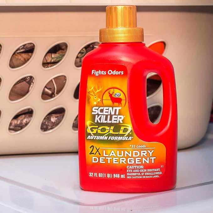 Wildlife Research Center Scent Killer Gold Autumn Formula Odor Eliminator Laundry Detergent for Hunting Gear, 32 Fluid Ounces