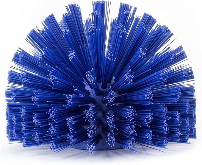 SPARTA Industrial Tank Brush Head Pipe Brush Head, Drain Brush with 3/4" Thread Hole (Handle Not Included) for Commercial Use, Plastic, 7 x 5.7 Inches, Blue (Pack of 2)