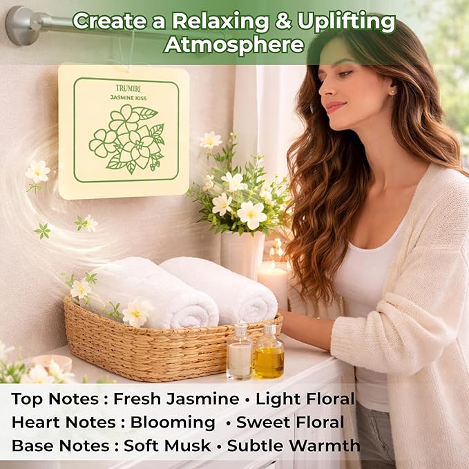 Jasmine Kiss - Room Deodorizer Gel Odor Eliminator For Home - Pack Of 3 - Bathroom Air Freshener Odor Absorber - Long Lasting Non Plug In Strong Scent For Kitchen Trash Basement Rv Closet Smell