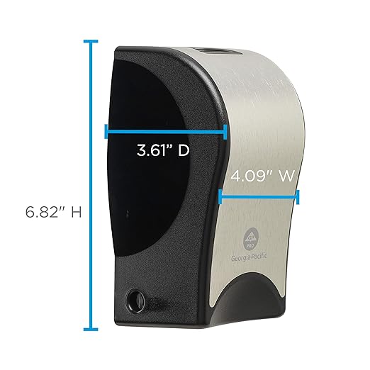 Georgia-Pacific ActiveAire Powered Whole-Room Air Freshener Dispenser by GP PRO (Georgia-Pacific), Stainless Steel, 53258A, 4.090" W x 3.610" D x 6.820" H