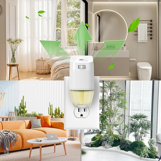 Citronella Plug in Air Freshener Refills, Lemongrass Fragrance, Scented and Essential Oils for Home and Bathroom, Indoor Outdoor, 3 Count, Compatible with Air Wick, Compatible with Glade