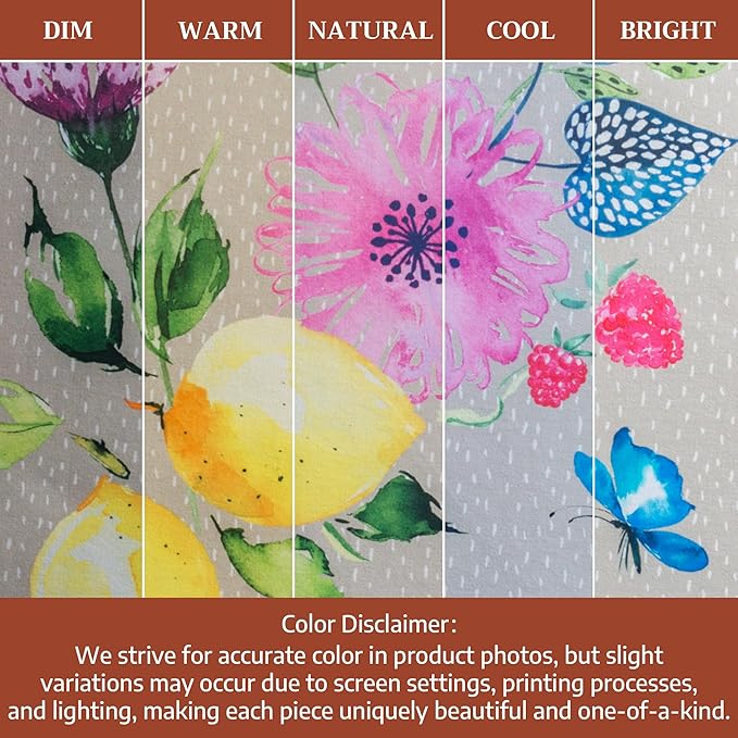 Maison d' Hermine Kitchen Towels Set of 3 100% Cotton 27.50" x 20" Reusable Cloth Tea Dish Towels Absorbent with Hanging Loop for Kitchen Farmhouse Hotel Spring Summer - Jardin D'Ete - Fog