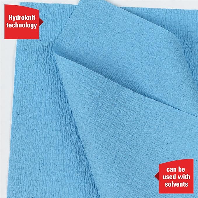 WypAll GeneralClean X60 Cloths Multi-Task Cleaning Wipes (35411), Strong and Absorbent Towels, Blue (130 Sheets/Roll, 12 Rolls, 1,560 Sheet Total)