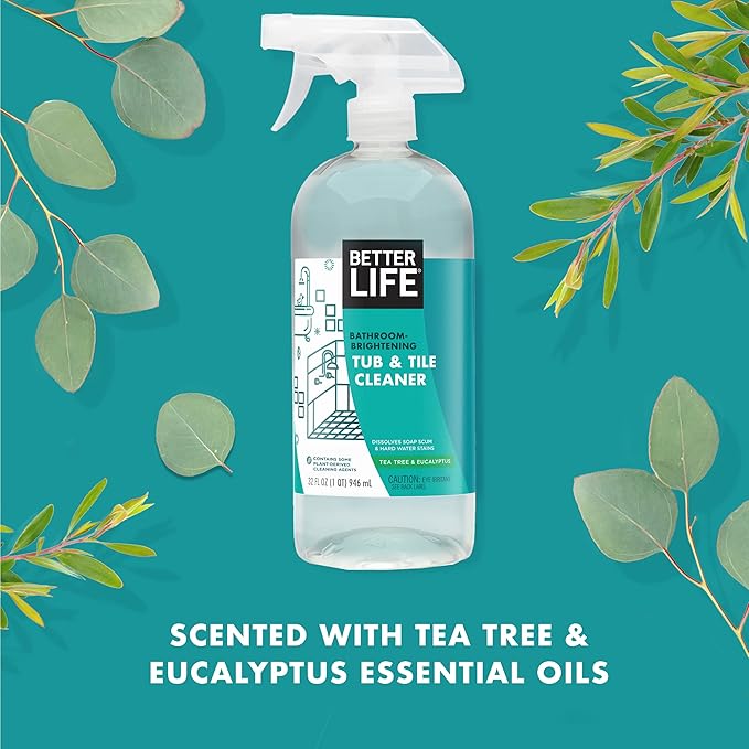 Better Life Bathroom Cleaner 32 Oz 2 Pack + All Purpose Cleaner Currant and Citrus 32 Oz 1 Pack