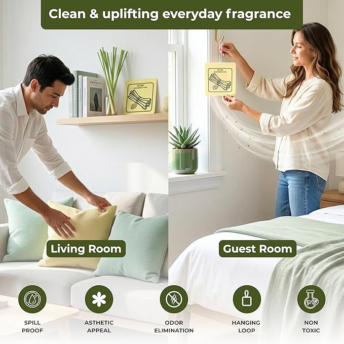 Lemongrass Aura - Room Deodorizer Gel Odor Eliminator For Home - Pack Of 3 - Bathroom Air Freshener Odor Absorber - Long Lasting Non Plug In Strong Scent For Kitchen Trash Basement Rv Closet Smell