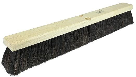 Weiler 42016 Tampico Fiber Medium Sweep Floor Brush, Black Center Fill, 2-1/2" Handle Width, 18" Overall Length, Natural