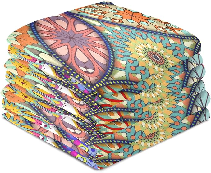 STAYTOP 1Pcs Boho Mandala Native Kitchen Dish Towel Set Baking Kitchen Towels Dishcloths Sets Fast Drying Kitchen Towels Tea Towels Gift Set for Drying Cleaning Cooking Baking
