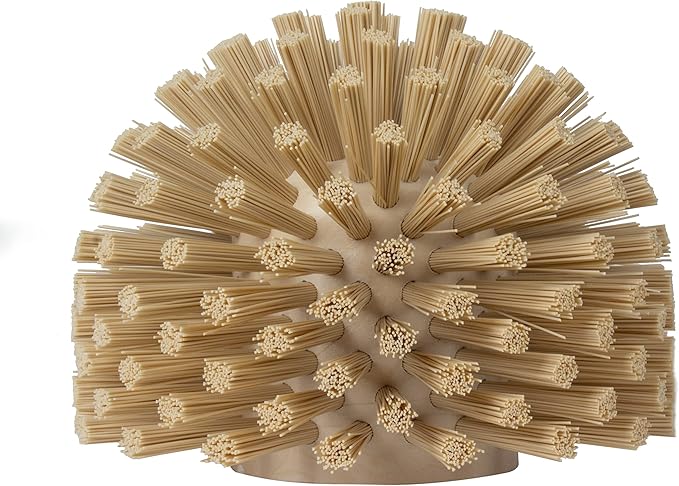 SPARTA Industrial Tank Brush Head Pipe Brush Head, Drain Brush with 3/4" Thread Hole (Handle Not Included) for Commercial Use, Plastic, 5 x 3.9 Inches, Tan (Pack of 2)
