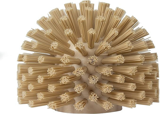 SPARTA Industrial Tank Brush Head Pipe Brush Head, Drain Brush with 3/4" Thread Hole (Handle Not Included) for Commercial Use, Plastic, 5 x 3.9 Inches, Tan (Pack of 2)