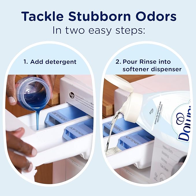 Downy Free & Gentle Rinse Laundry Odor Remover, Scent Free, 48 FL OZ, Gentle on skin, No dyes or heavy perfumes, Fabric Softener and Laundry Odor Removal Rinse