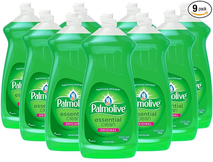 Palmolive Liquid Dish Soap, Original - 25 Fluid Ounce (Pack of 9)