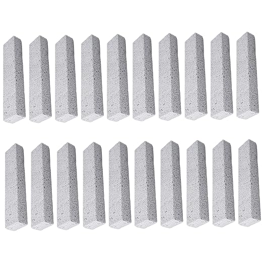 Pumice Stone for Cleaning 20Pcs 1.4x1x5.9in Pumice Stone Toilet Bowl Cleaner Foam Glass for Pool Tile Grill Concrete Household Supplies for Pool Tile Cleaning