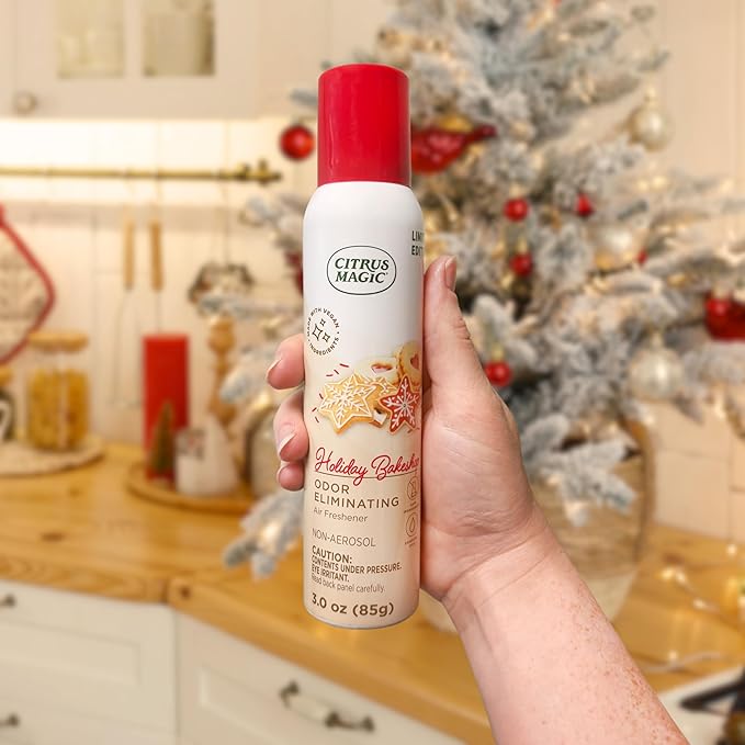 Citrus Magic Holiday Odor Eliminating Air Freshener Spray, Holiday Bakeshop, 3-Ounce, Pack of 3