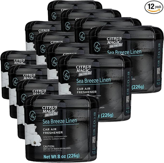 Citrus Magic On The Go Solid Air Absorber Sea Breeze Linen, 8-Ounces Each (866472509) (Pack of 12)