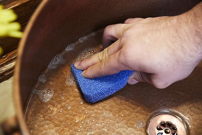 Sinkology SSCRUB-101-3 Breeze Non-Scratch and Odor Resistant Silicone Scrubber Package of 3 Sponges, Blue, 3 Piece