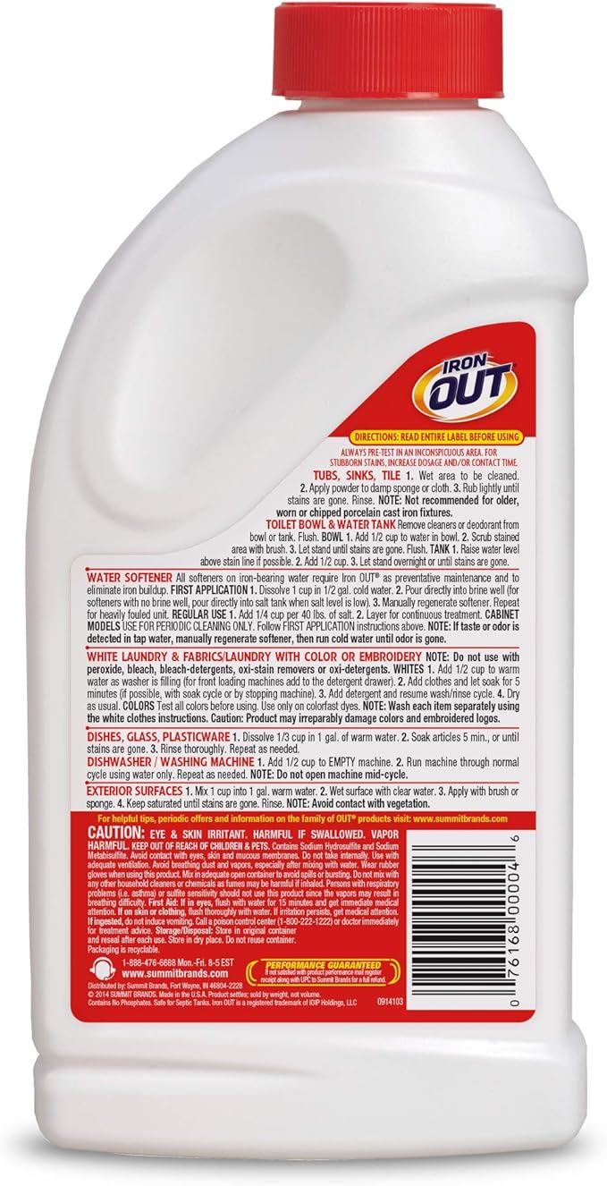 Iron Out Rust Stain Remover Automatic Toilet Bowl Cleaner Tablets, Powerful Gel Spray and Powder