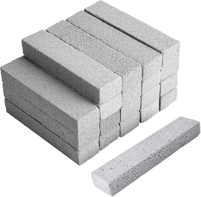 Pumice Stone for Cleaning 20Pcs 1.4x1x5.9in Pumice Stone Toilet Bowl Cleaner Foam Glass for Pool Tile Grill Concrete for Pool Tile Cleaning Household Supplies