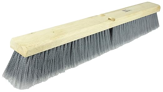 Weiler 77014 24" Vortec Pro Fine Sweep Floor Brush, Flagged Grey Polystyrene Fill (Pack of 12)