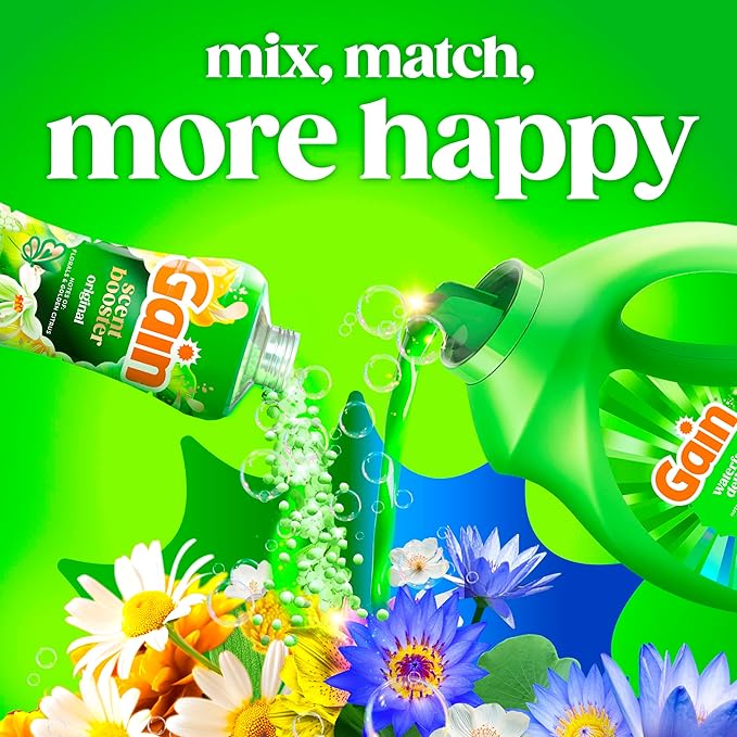 Gain Liquid Laundry Detergent with Odor Defense, Waterfall Delight Scent, Laundry Soap For HE Washing Machines, 177 fl oz, 134 Loads (Packaging May Vary)