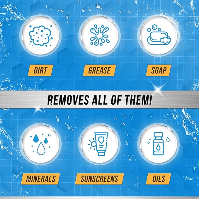 ACTIVE Jetted Bath Tub Cleaning Solution and Hot Tub Filter Cleaner - Includes 32oz of Whirlpool Tub Cleaner and Spa Filter Cleaning Liquid