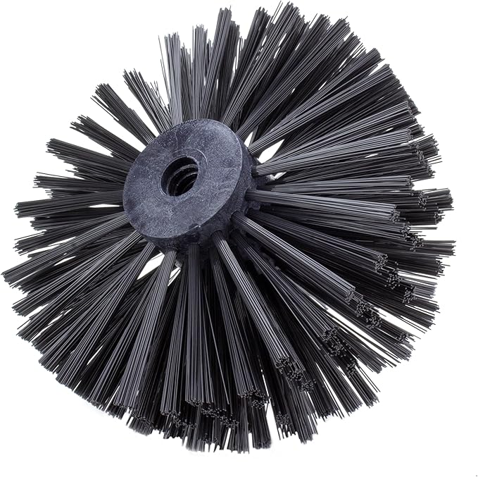 SPARTA 45008EC03 Plastic Multi-Purpose Valve Brush, Pipe Brush, Round Brush With Polyester Bristles, Color Coded For Commercial Cleaning, Kitchen, Restaurant, Bathroom, 5.9 X 8 X 5.9 Inches, Black