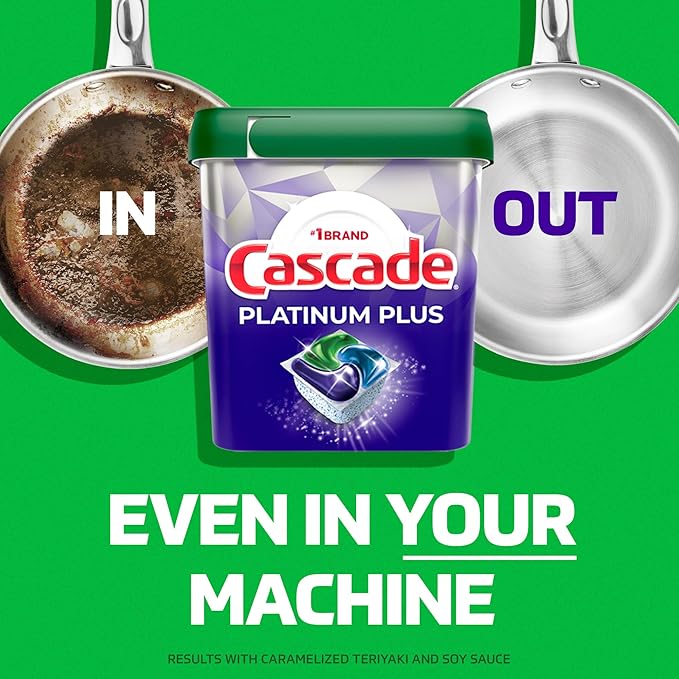Cascade Platinum Plus Dishwasher Pods, Dishwasher Detergent, Dish Detergent Soap, Fresh, 38 Count