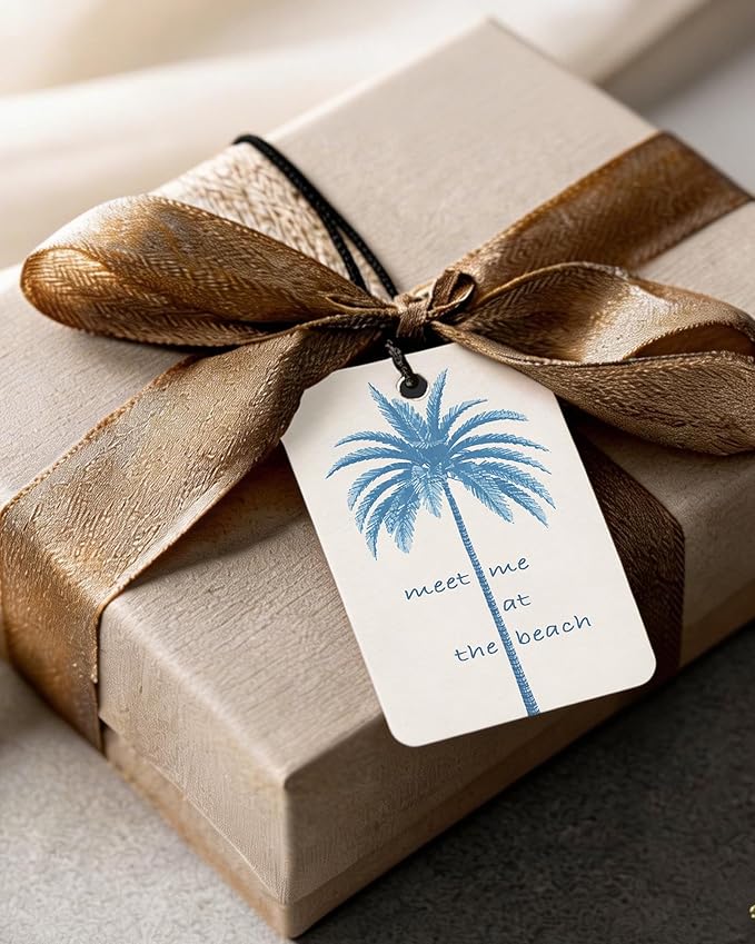 Blue Coastal Beach Orange Citrus Car Air Freshener 4pcs, Blue Palm Tree Conch Oyster Shell Starfish Beachy Hanging Scents Car Accessories Interior Mirror Decor for Women Girls