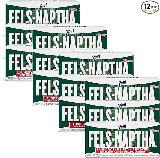 Fels Naptha Laundry Soap (Pack of 12)