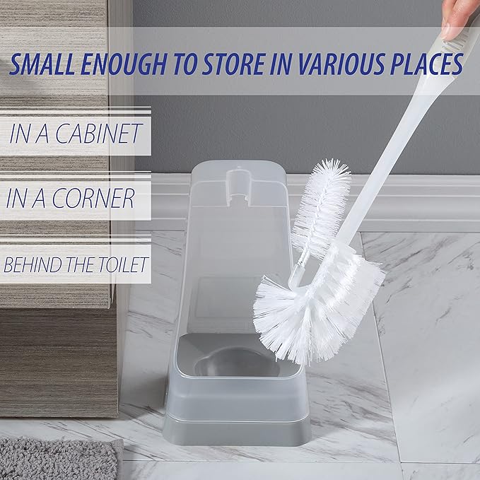 Bath Bliss Square Toilet Bowl Brush and Holder
