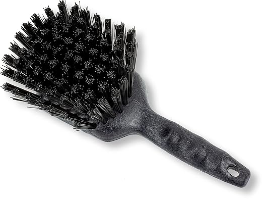 SPARTA 40541EC03 Plastic Scrub Brush, Utility Brush, Kitchen Brush With Hanging Hole For Cleaning, 8 Inches, Black - (Pack of 1)
