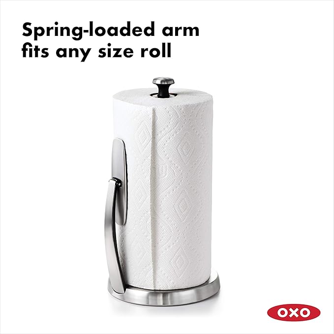 OXO Good Grips Toilet Brush & Plunger Combo Set and SimplyTear Paper Towel Holder