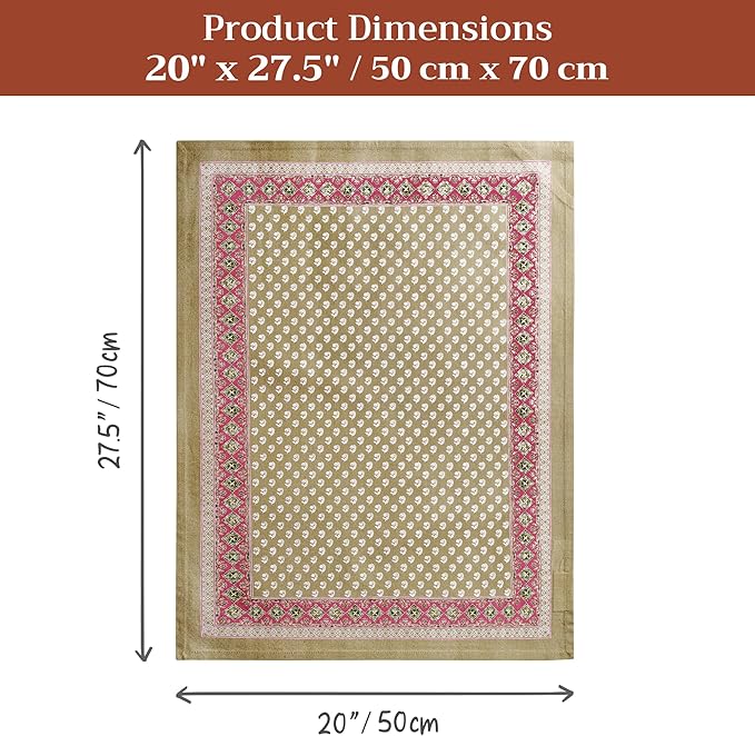 Maison d'Hermine Kitchen Towels Set of 2 100% Cotton 27.50" x 20" Reusable Cloth Tea Dish Towels Absorbent with Hanging Loop for Kitchen, Home, Dining, Cocktail Parties (Manosque)