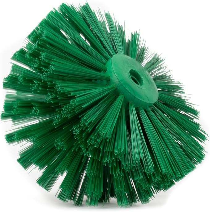 SPARTA Industrial Tank Brush Head Pipe Brush Head, Drain Brush with 3/4" Thread Hole (Handle Not Included) for Commercial Use, Plastic, 5.7 Inches, Green (Pack of 2)