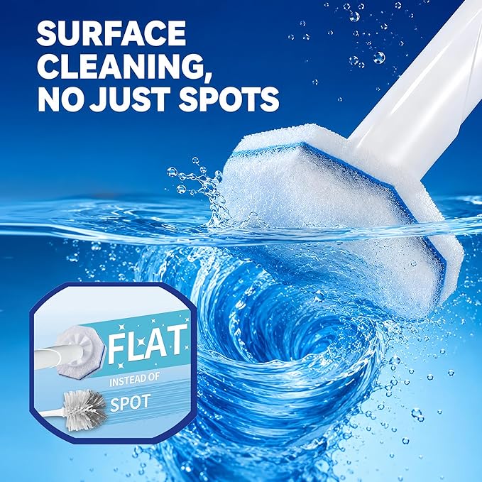 60 Count Toilet Bowl Cleaner Wand Refills Compatible with CLOROX, Disposable Toilet Brush Refills, Replacement Brush Heads for Cleaning System