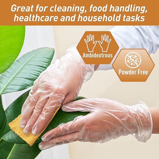 MedPride General Purpose Powder-Free Vinyl Gloves, X-Large (Pack of 100)