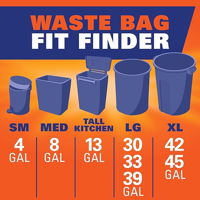 Hefty Ultra Strong 13 Gallon Trash Bags, Tall Kitchen Trash Bags 13 Gallon Size, White, Fabuloso Citrus & Fruits Scent, 80 Bags (Pack of 3)