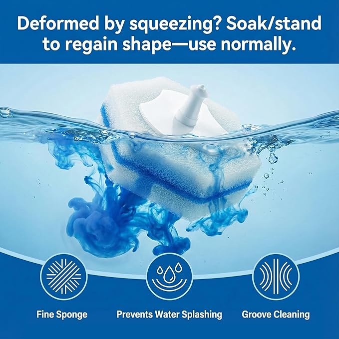 Toilet Wand Refills Compatible with Clorox Toilet Wand, 50 Count Disposable Refill Heads for Deep Foaming Cleaning