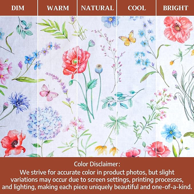 Maison d' Hermine Kitchen Towels Set of 3 100% Cotton 27.50" x 20" Reusable Cloth Tea Dish Towels Absorbent with Hanging Loop for Kitchen Farmhouse Hotel Spring Summer - Just Floral
