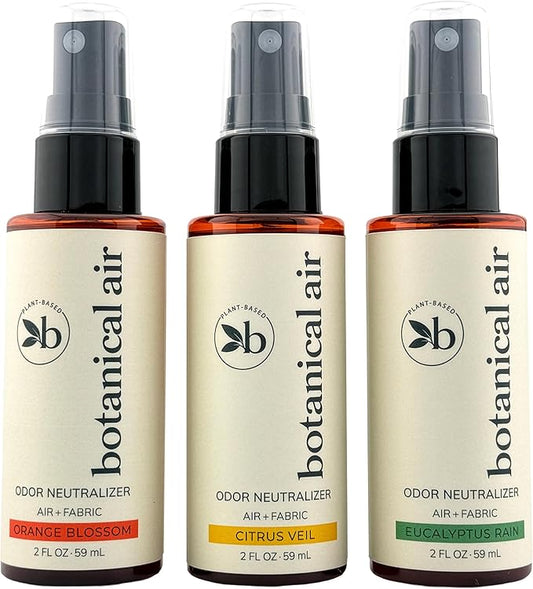 Odor Eliminator Spray – Plant-Based Air Freshener for Home & Fabrics – Eliminates Odors Without Harsh Chemicals – Essential Oil Blend – 3 x 2 oz Discovery Set (3 Scents)