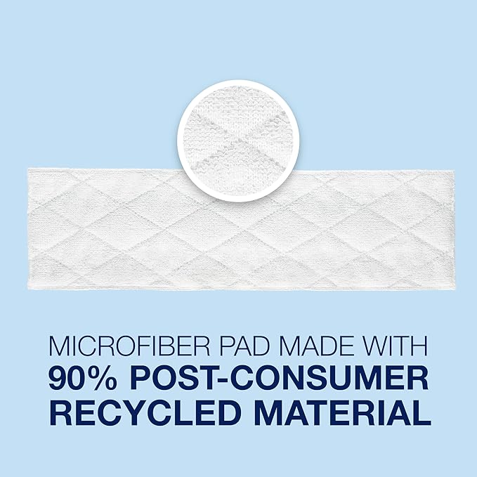Bona Multi-Surface Floor Cleaning Pads - 18 Refills - Heavy-Duty, Disposable, Microfiber Pads for Easy Floor Cleaning