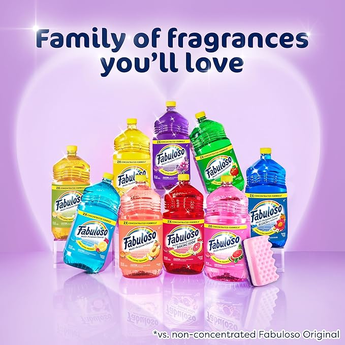 Fabuloso Multi-Purpose Cleaner & Floor Cleaner, 2X Concentrated, Lavender Scent, 56 fluid ounces