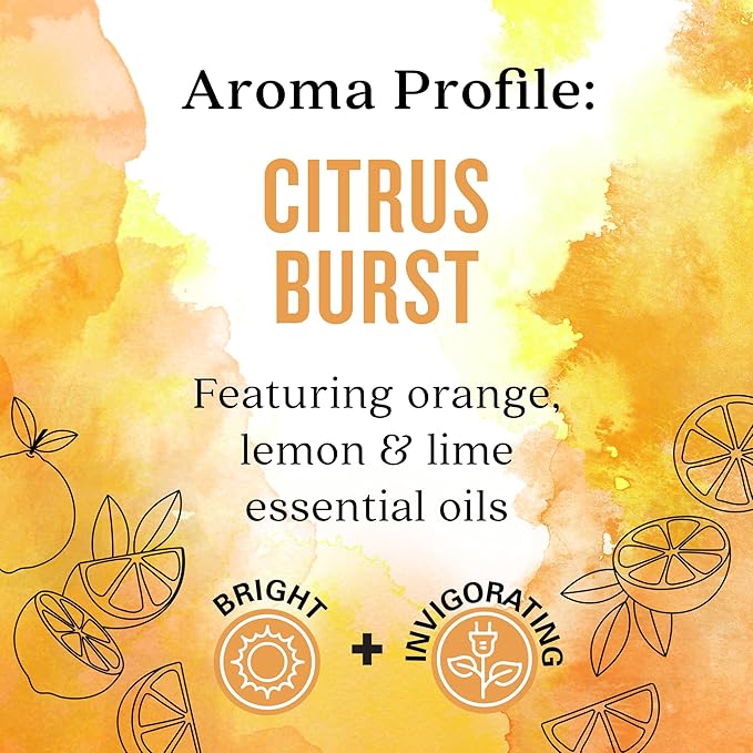 Aura Cacia Citrus Burst Toilet Spray 2 Fl. oz. - Light Aroma, No Synthetic Fragrances