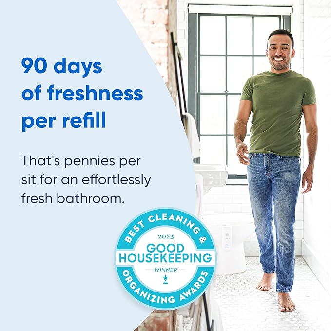 Loo Loo Touch Free Toilet Freshener Refills, Natural Essential Oils – Toilet Smell Eliminator, Bathroom Deodorizer, Air Freshener Spray for Bathroom, Lavender Fields Fragrance, 2.0 Fl Oz