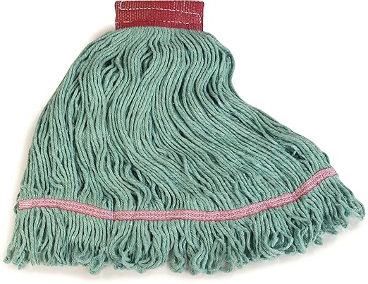 SPARTA Flo-Pac Cotton Mop Head, , Wide Band with Red Band for Organized Cleaning, Large, Red