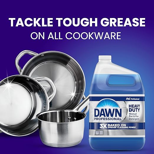Dawn Professional Heavy Duty Manual Pot and Pan Dish Soap Detergent, 1 Gallon (Case of 4)