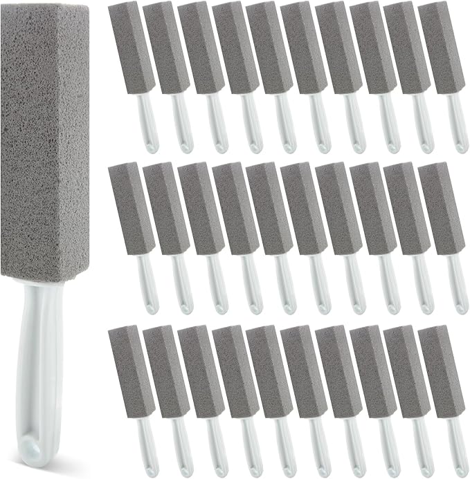 Starvast 30pcs Pumice Stone for Toilet, Toilet Pumice Stone with Handle, Toilet Stone Cleaning Block for Bath Grout Pool Kitchen Tubs Showers