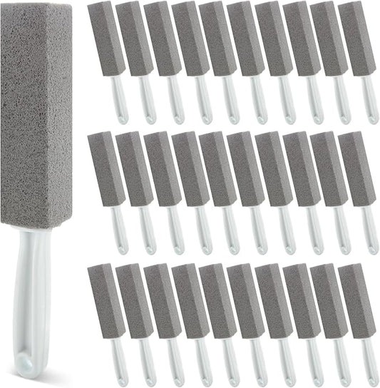 Starvast 30pcs Pumice Stone for Toilet, Toilet Pumice Stone with Handle, Toilet Stone Cleaning Block for Bath Grout Pool Kitchen Tubs Showers